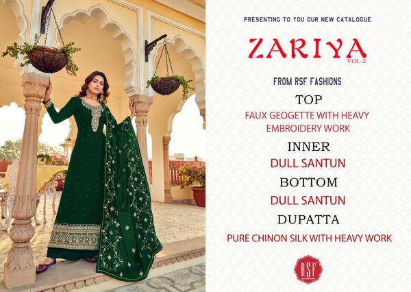 Rsf Zariya Vol 2 Georgette Embroidery Designer Salwar Suit